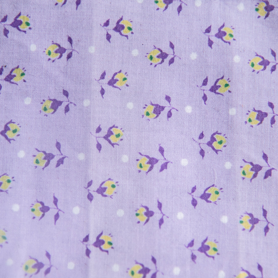 Custom Pouch with 1980s Cotton Floral: Gert