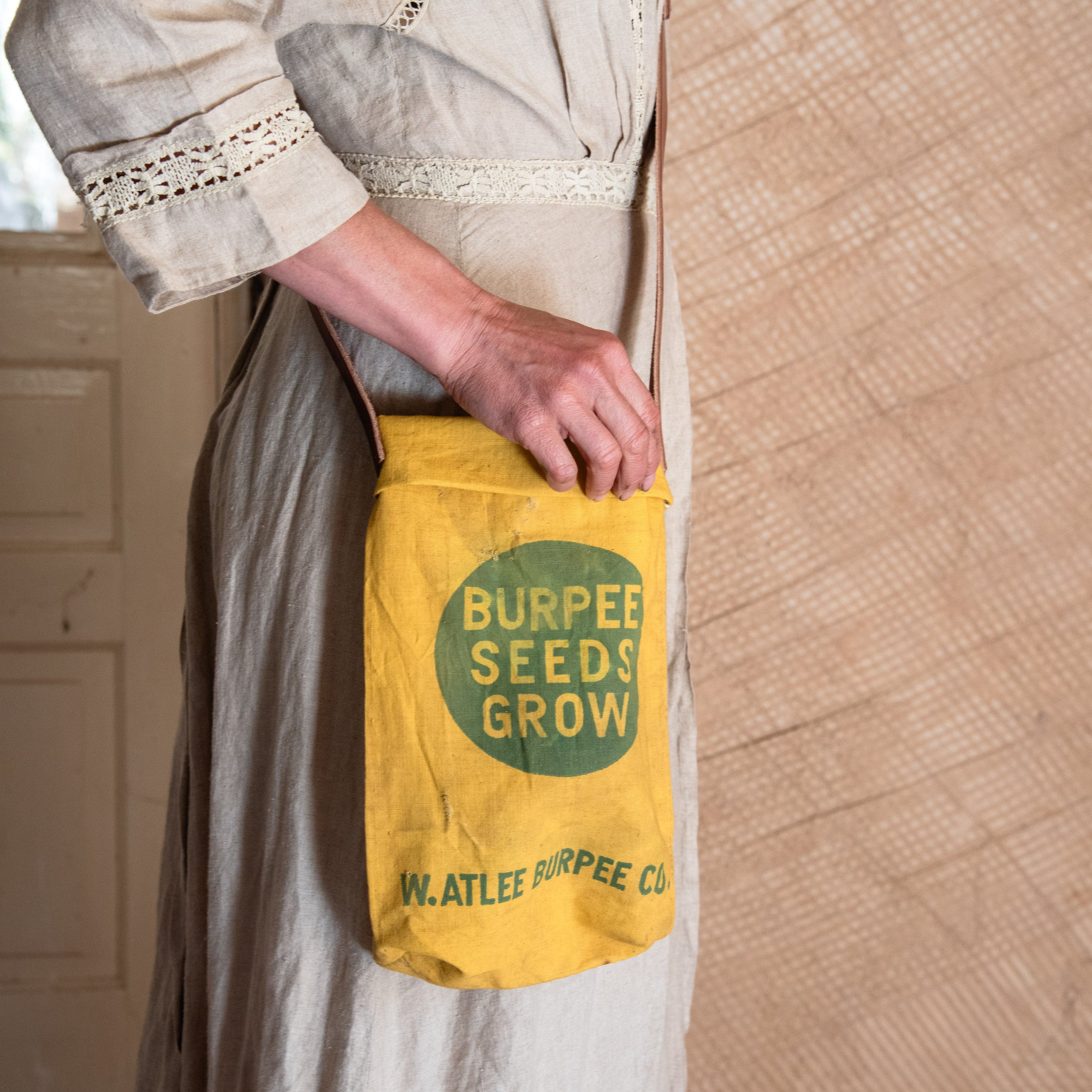 Burpee Seed Bag with Adjustable Leather Strap