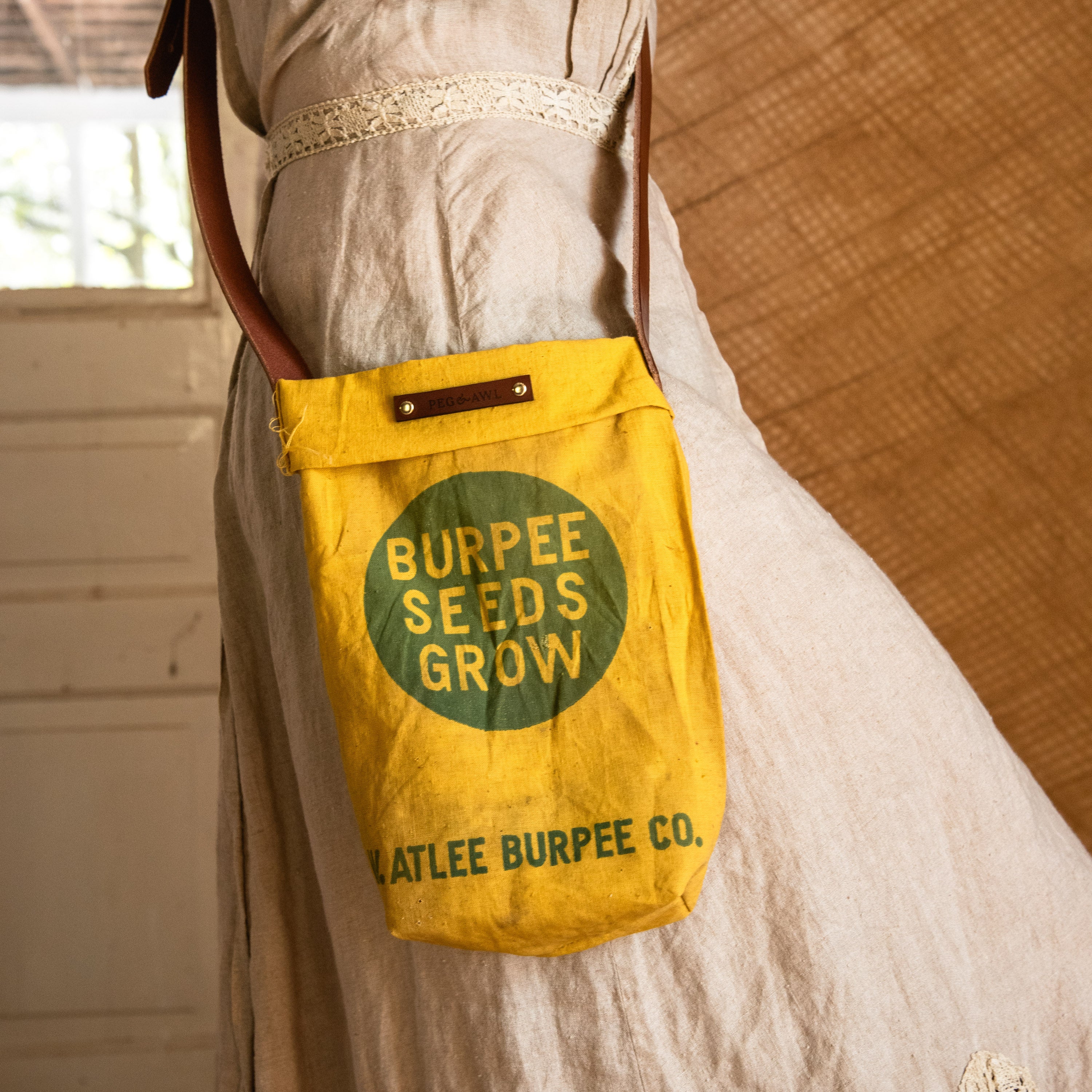 Burpee Seed Bag with Adjustable Leather Strap