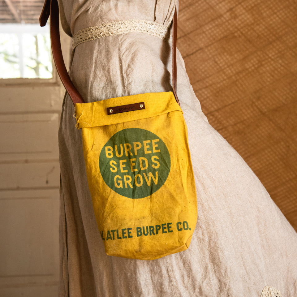 Burpee Seed Bag with Adjustable Leather Strap