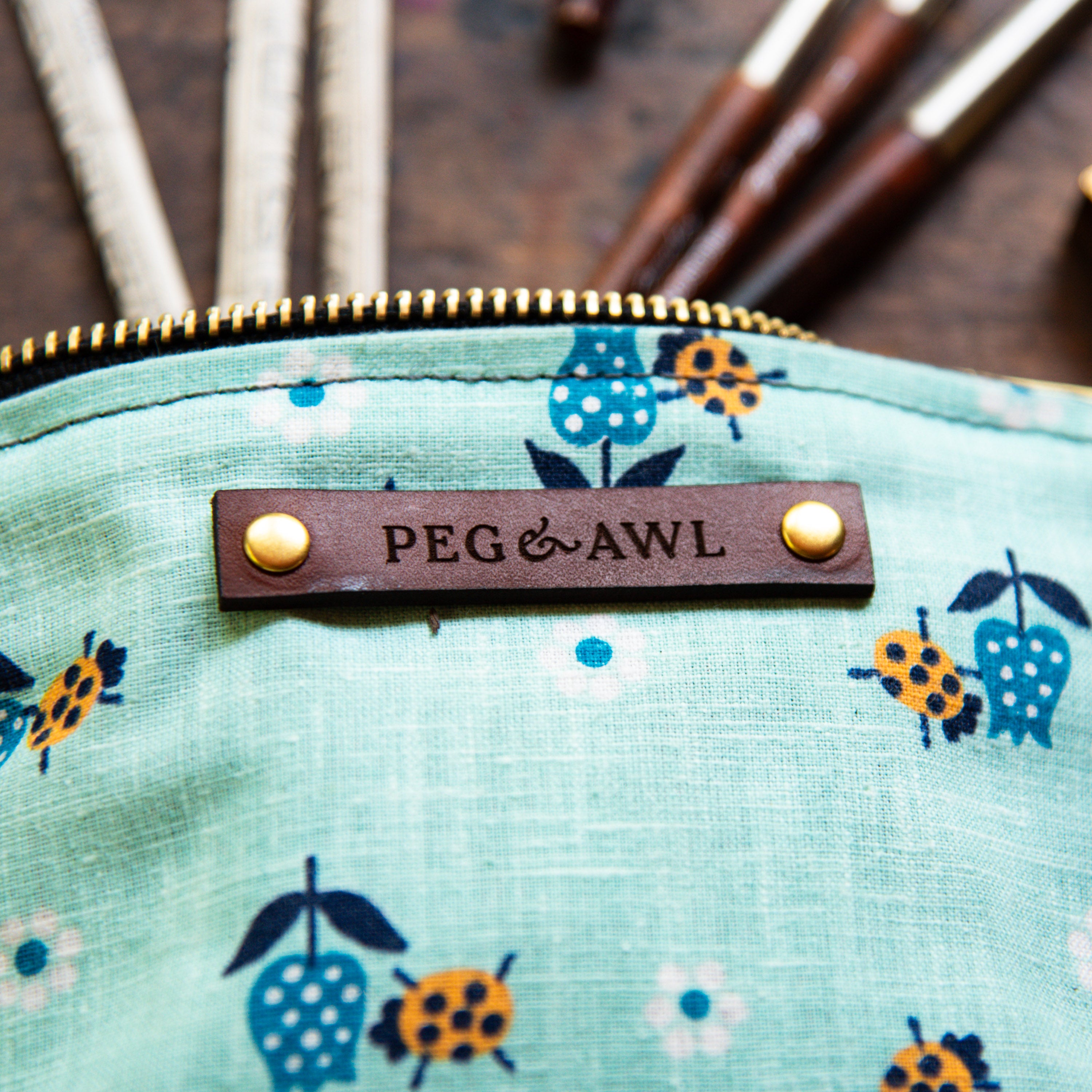 Saver Pouch with Midcentury Cotton: Celia