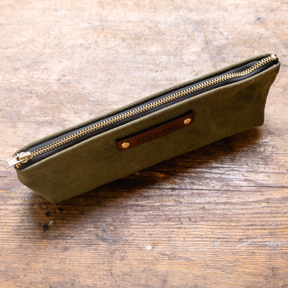 Drafter Pouch with Vintage Military Duffle Bag: Elmer