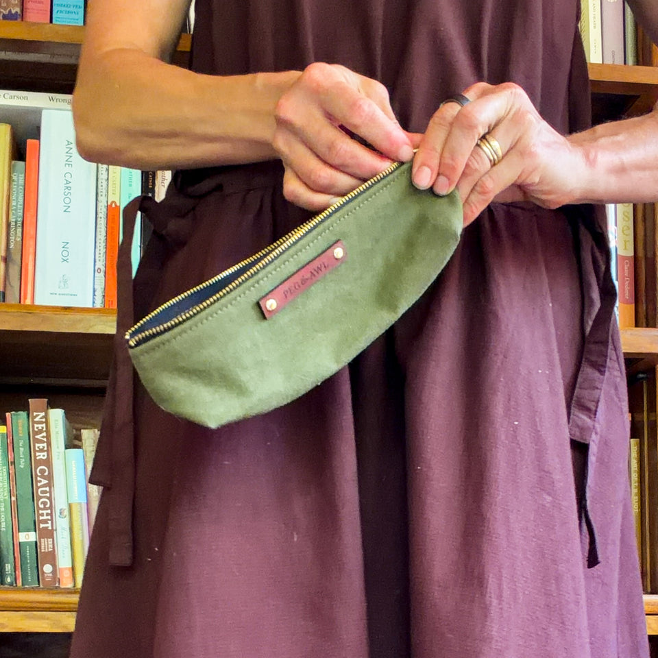 Drafter Pouch with Vintage Military Duffle Bag: Elmer