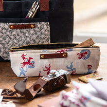 Drafter Pouch with Mid-Century Feedsack: Eveline