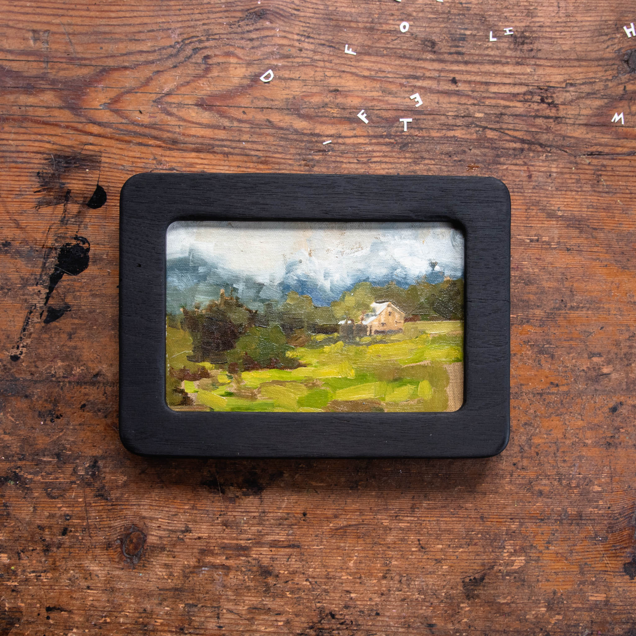 Framed Original Plein Air Painting by Walter Kent: Kerhonkson, NY
