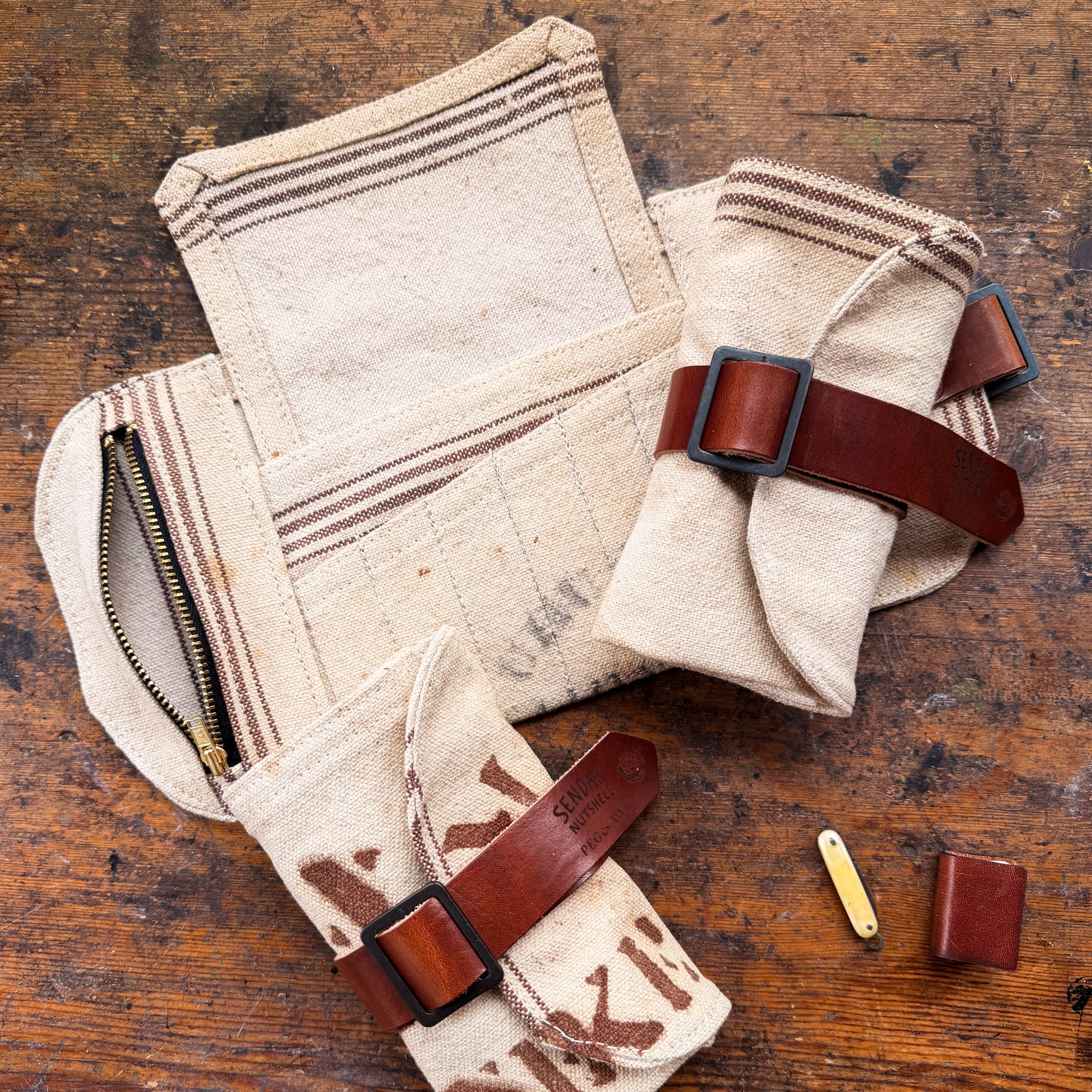 Sendak Nutshell with Antique Grain Sack: No. 2