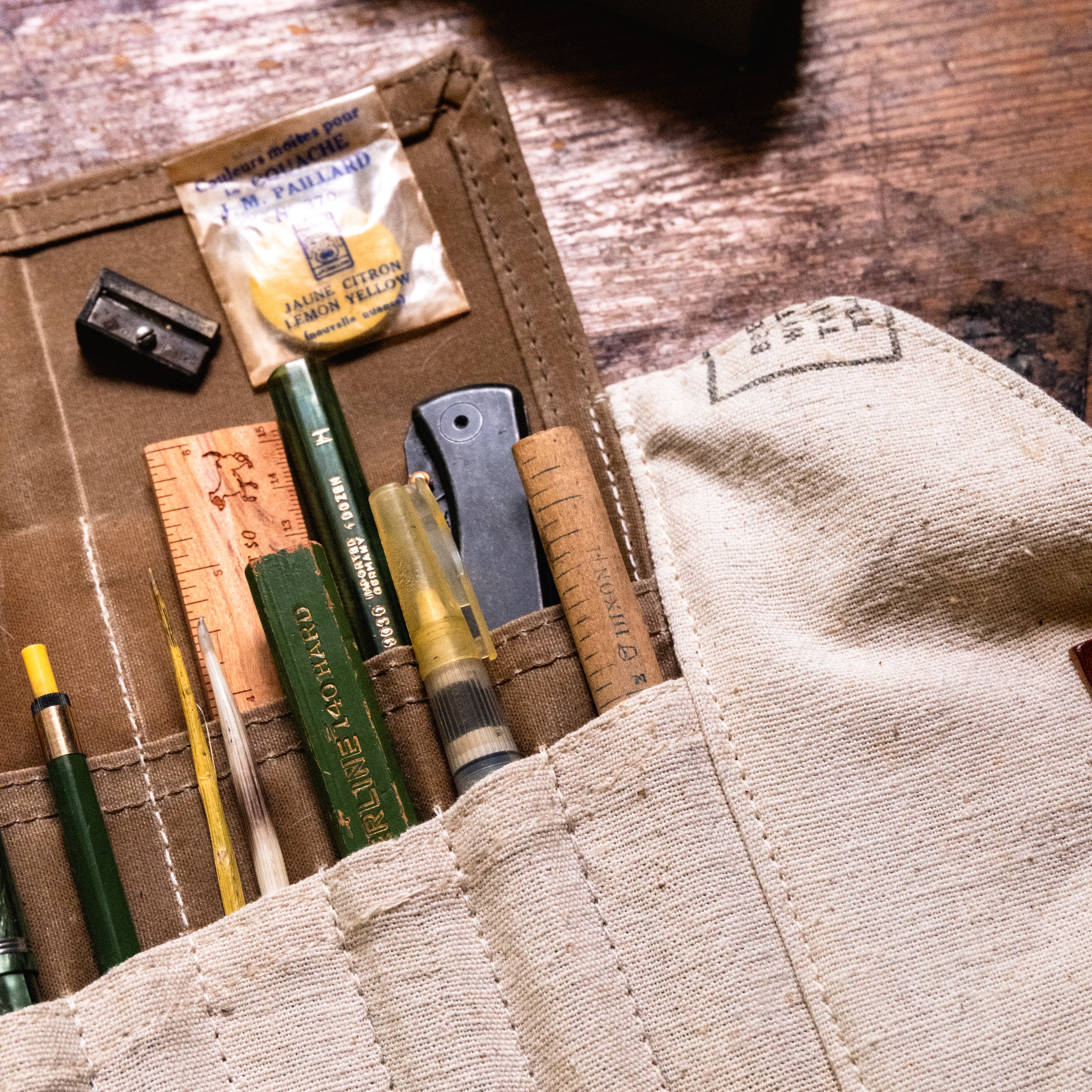 Sendak Mini Artist Roll with Vintage Feedsack: Husk