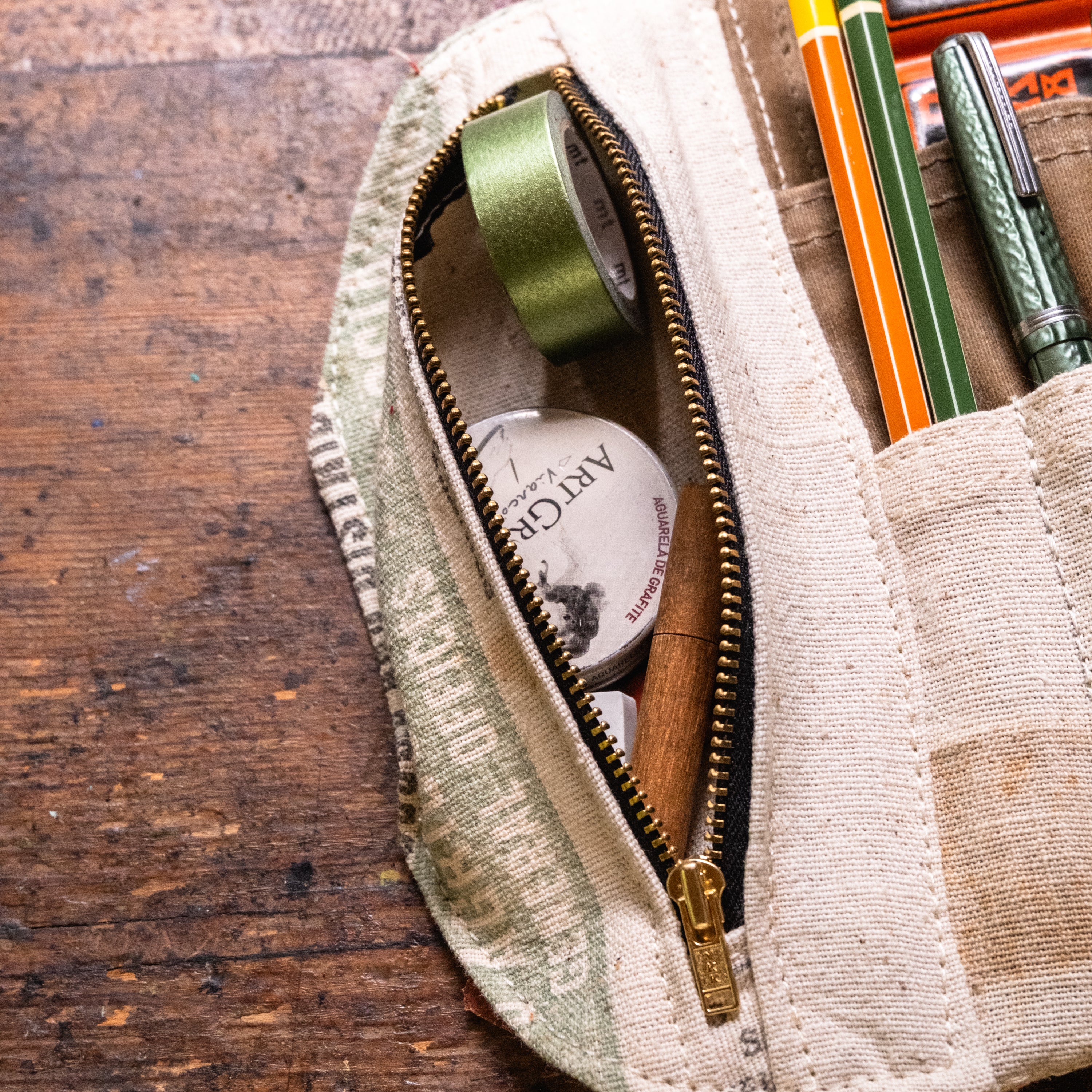 Sendak Mini Artist Roll with Vintage Feedsack: Husk