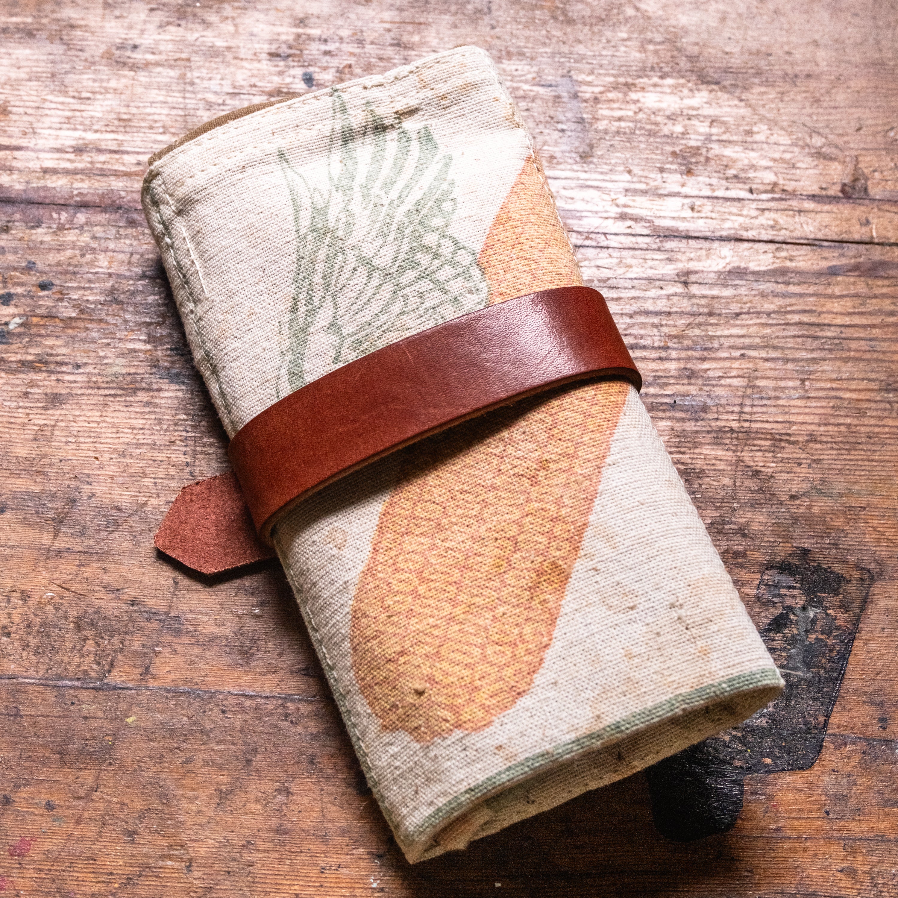 Sendak Mini Artist Roll with Vintage Feedsack: Husk