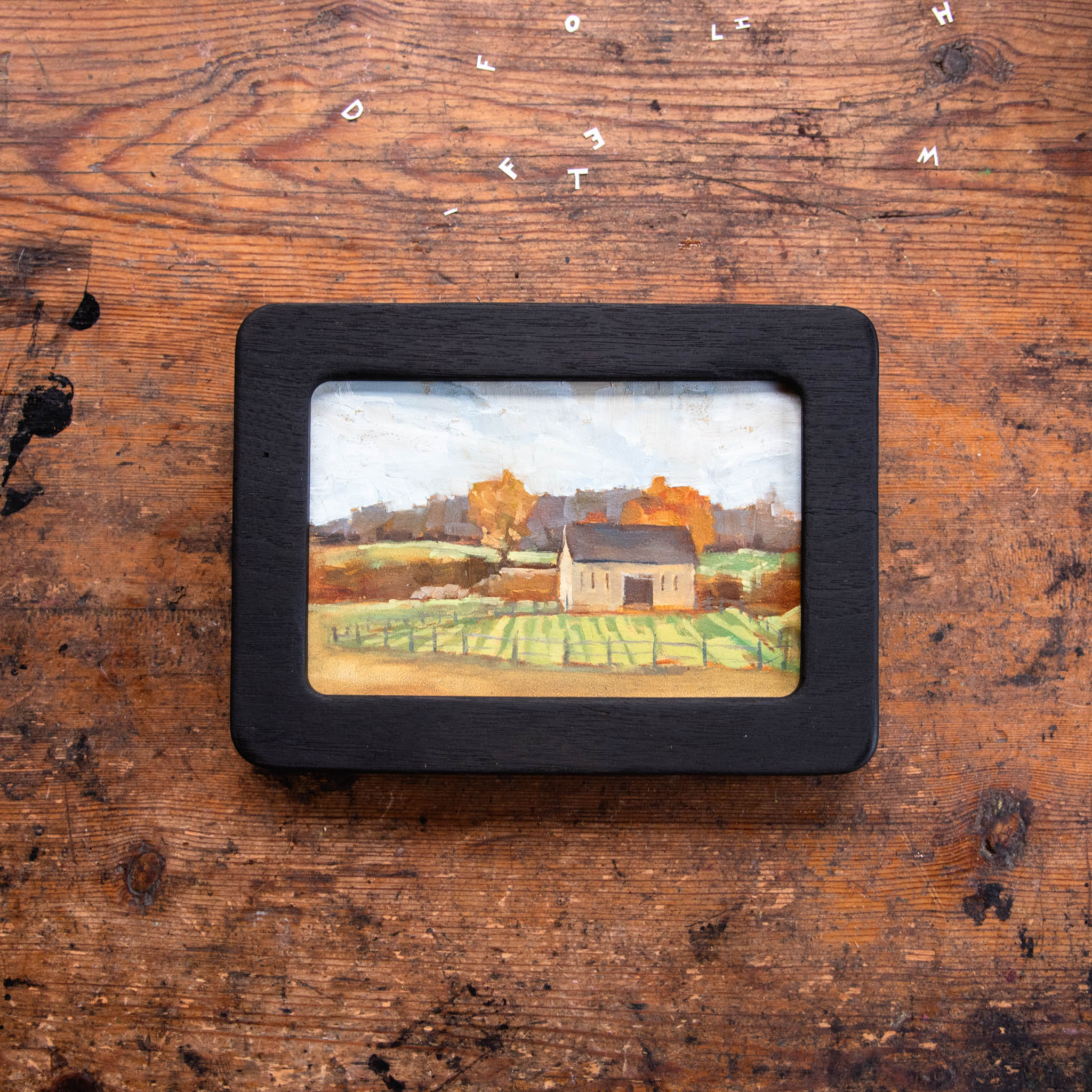 Framed Original Plein Air Painting by Walter Kent: Stroud Nature Preserve No. 1
