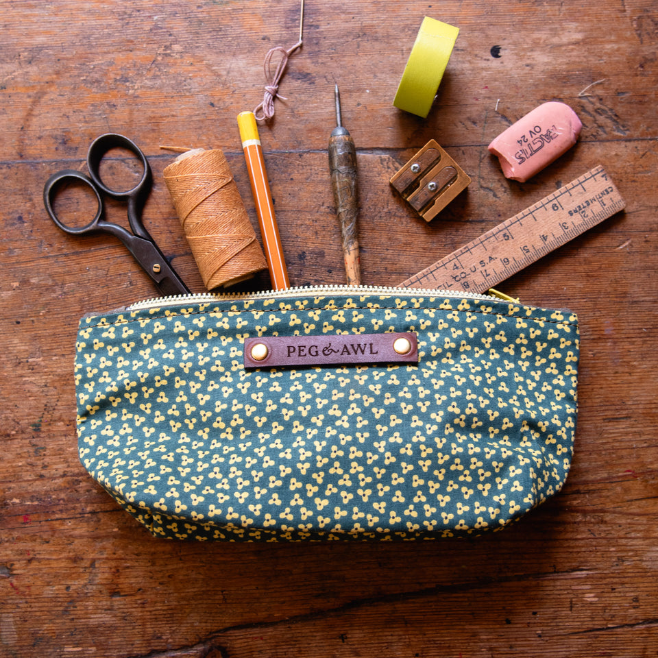 Essentials Pouch with Mid-Century Cotton: Suzan