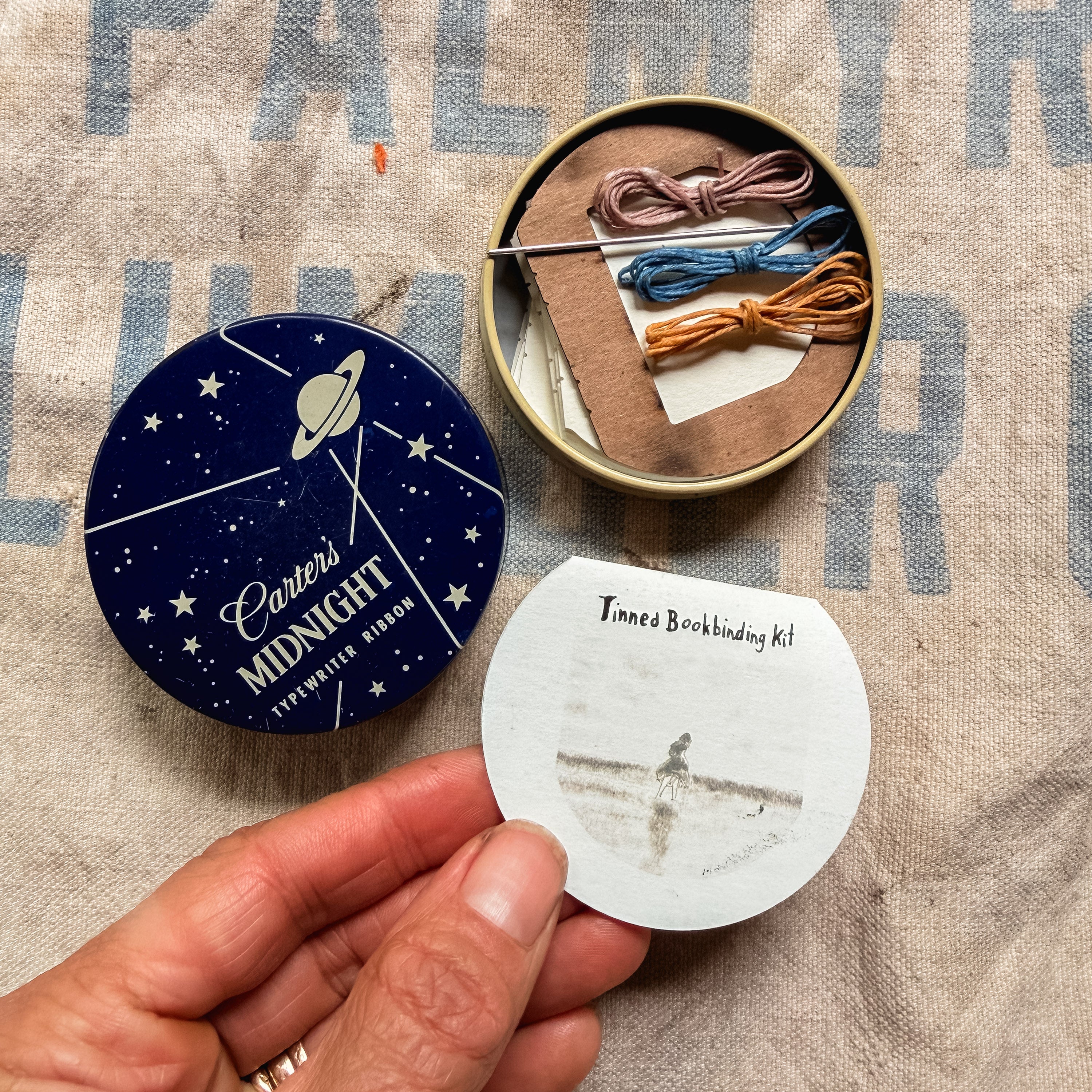 Typewriter Tinned Bookbinding Kit: Pure Silk