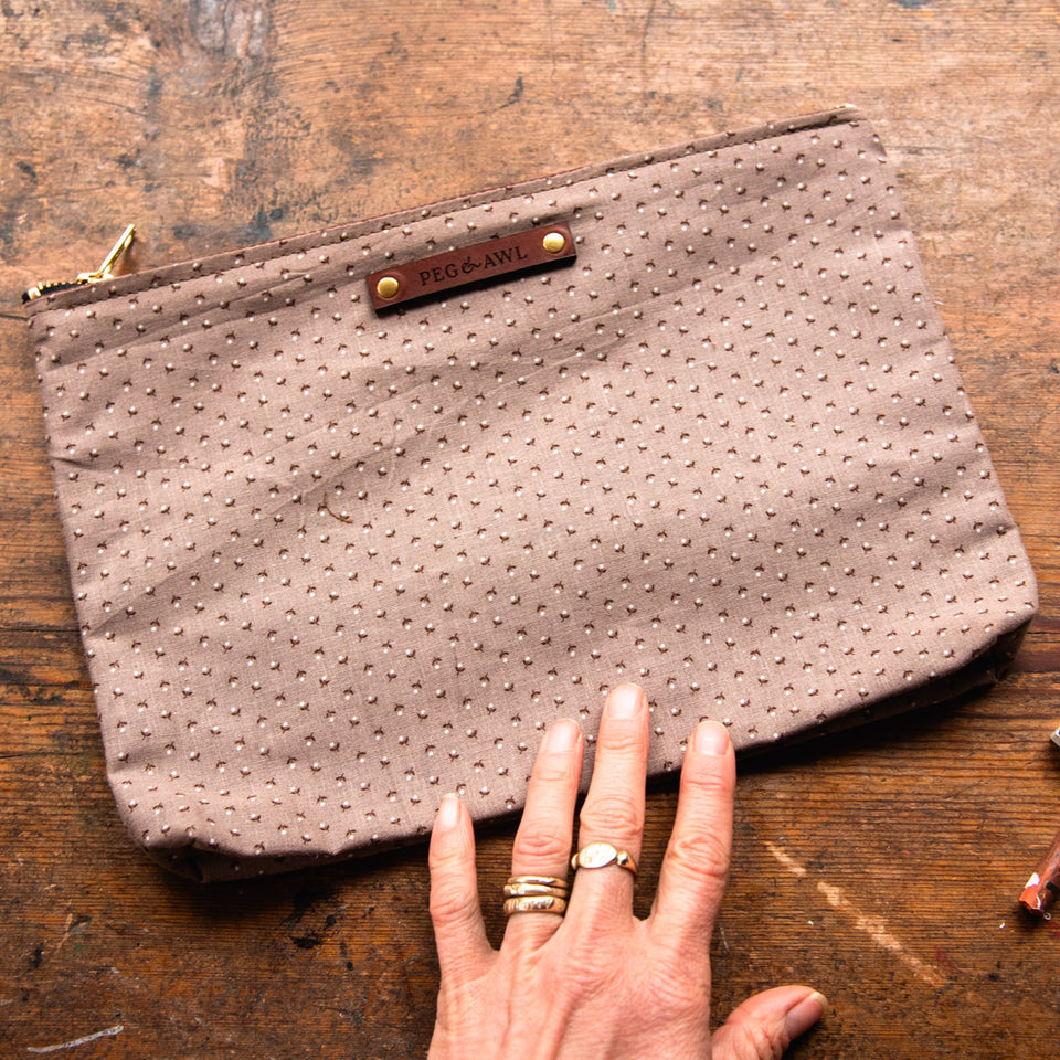 Maker Pouch with Mid-Century Dressmaker’s Fabric: Florence