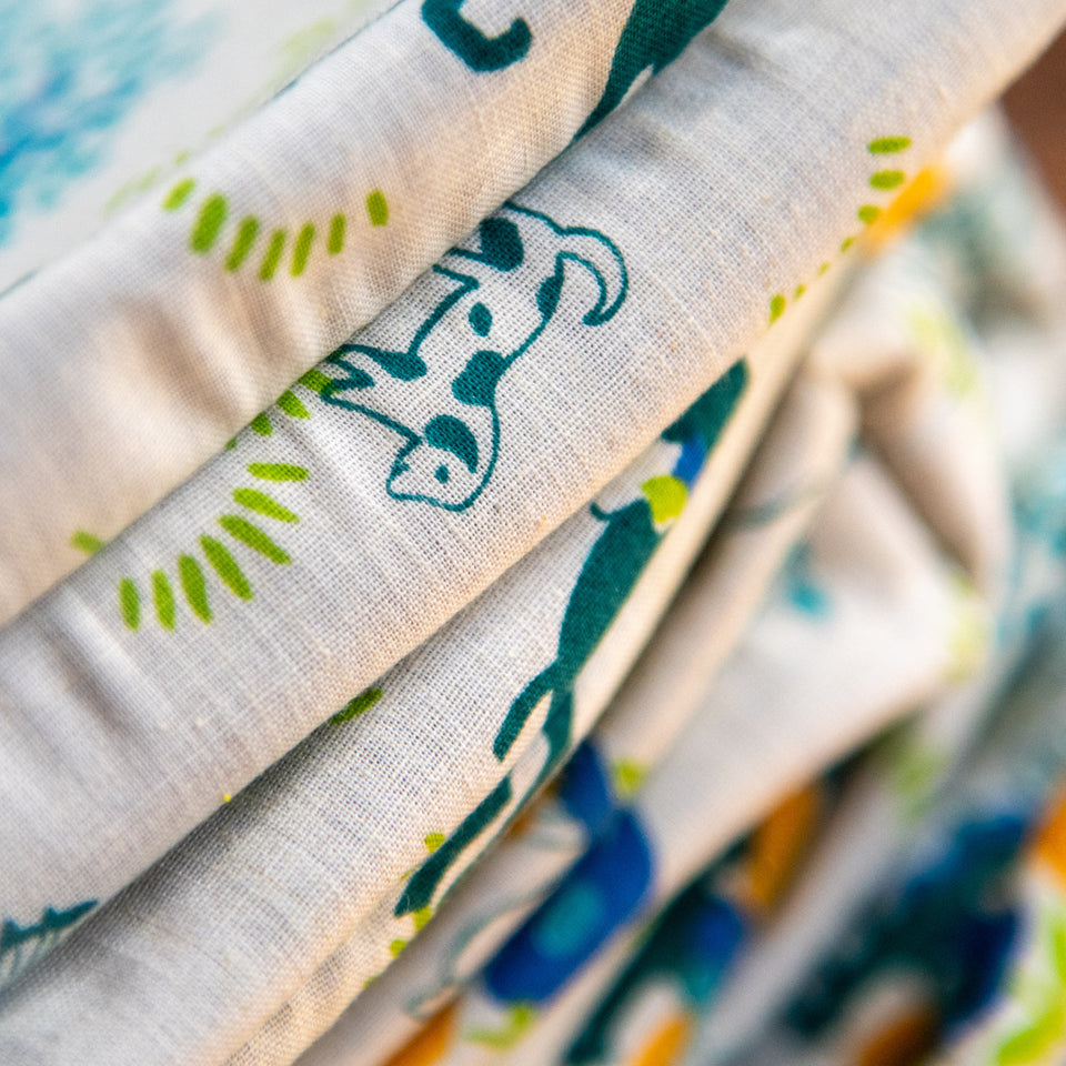 Keeper Pouch with Mid-Century Cotton Fabric: Eddie