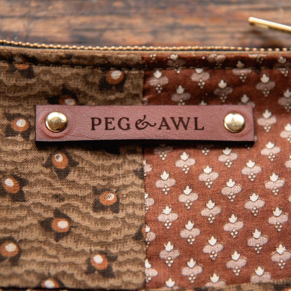 Custom Pouch with Late 1800s - Early 1900s Orphan Quilt Block: Leslie