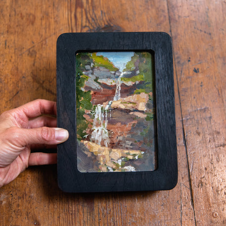 Framed Original Plein Air Painting by Walter Kent: Kaaterskill Falls, 2022