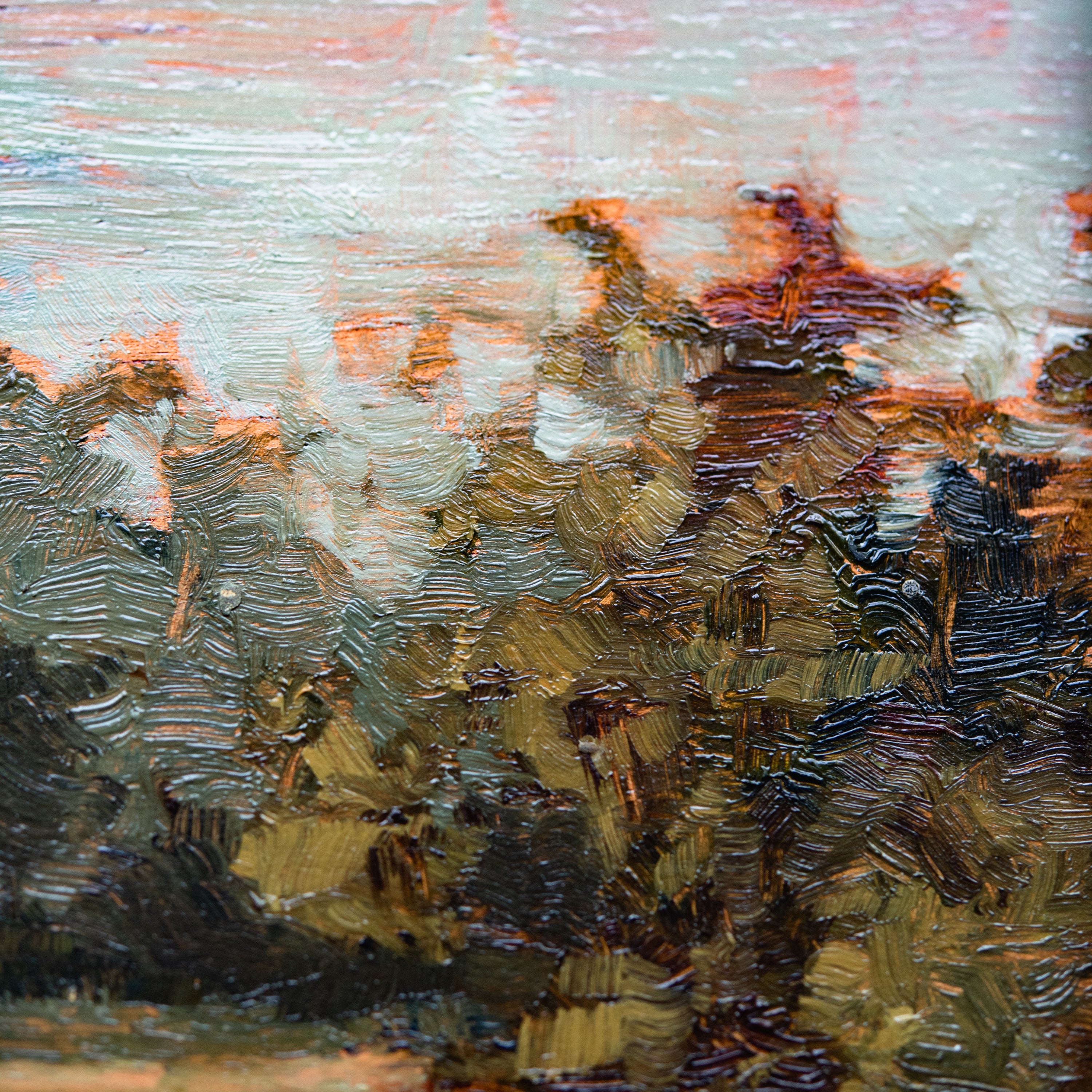 Framed Original Plein Air Painting by Walter Kent: Shaw’s Bridge, 2021