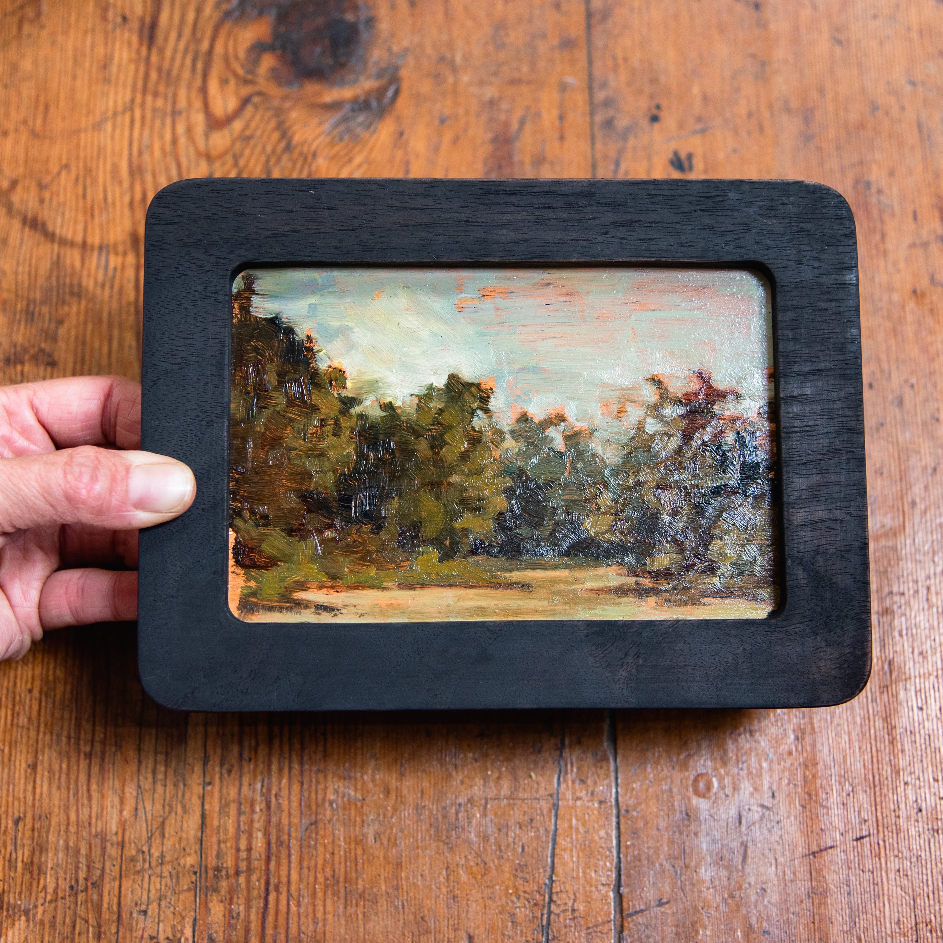 Framed Original Plein Air Painting by Walter Kent: Shaw’s Bridge, 2021